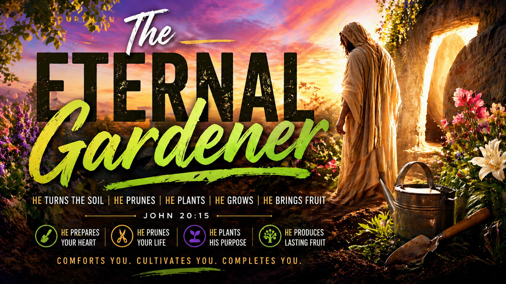 The Eternal Gardener sermon series artwork